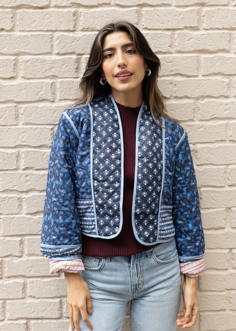 Amelia Quilted Reversible Jacket-Hand In Pocket