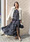 ASTR The Label Madeline Halter Dress - Black/Silver ***FINAL SALE***-Hand In Pocket