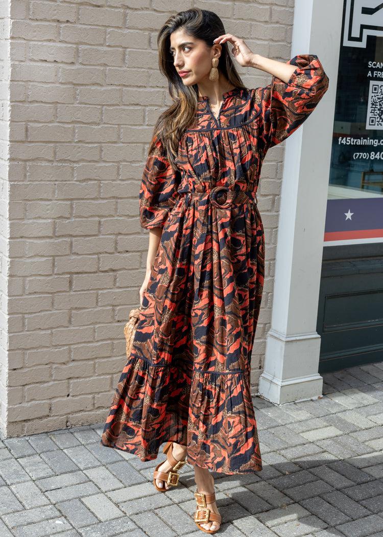Cleobella Sabine Midi Dress - Canyon ***FINAL SALE***-Hand In Pocket