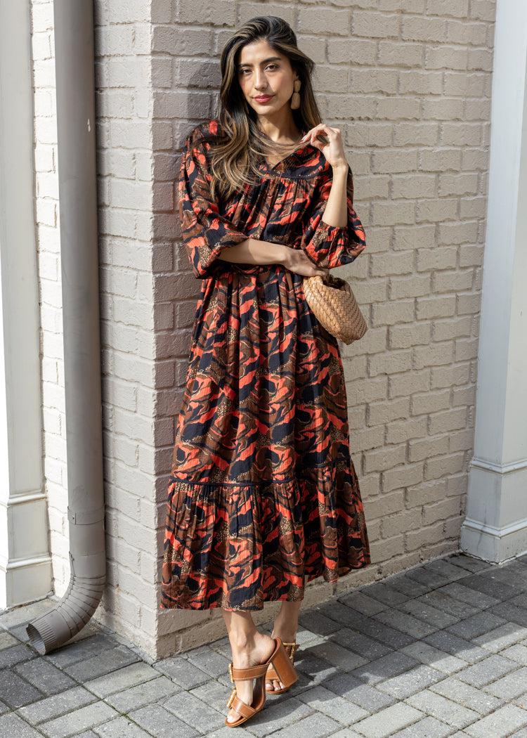 Cleobella Sabine Midi Dress - Canyon ***FINAL SALE***-Hand In Pocket
