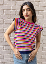 Sadie Multicolor Knit Top-Hand In Pocket
