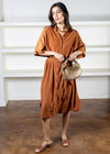 Mersea Mallorca Kaftan Dress - Bronze-Hand In Pocket