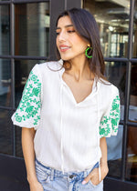 THML Maisie Embroidered Top-Hand In Pocket