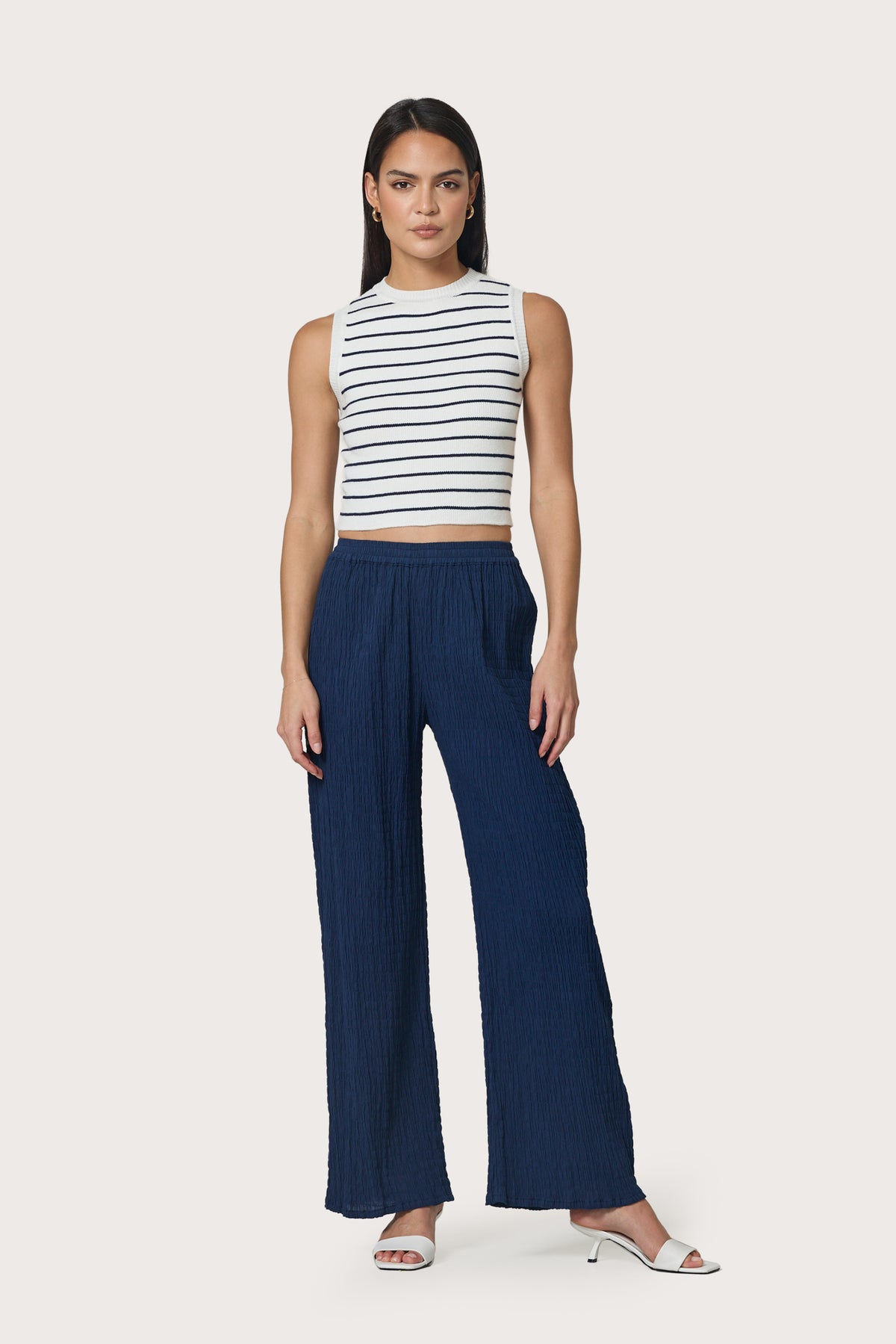 Lusana Slip On Pant- Indigo ***FINAL SALE***-Hand In Pocket
