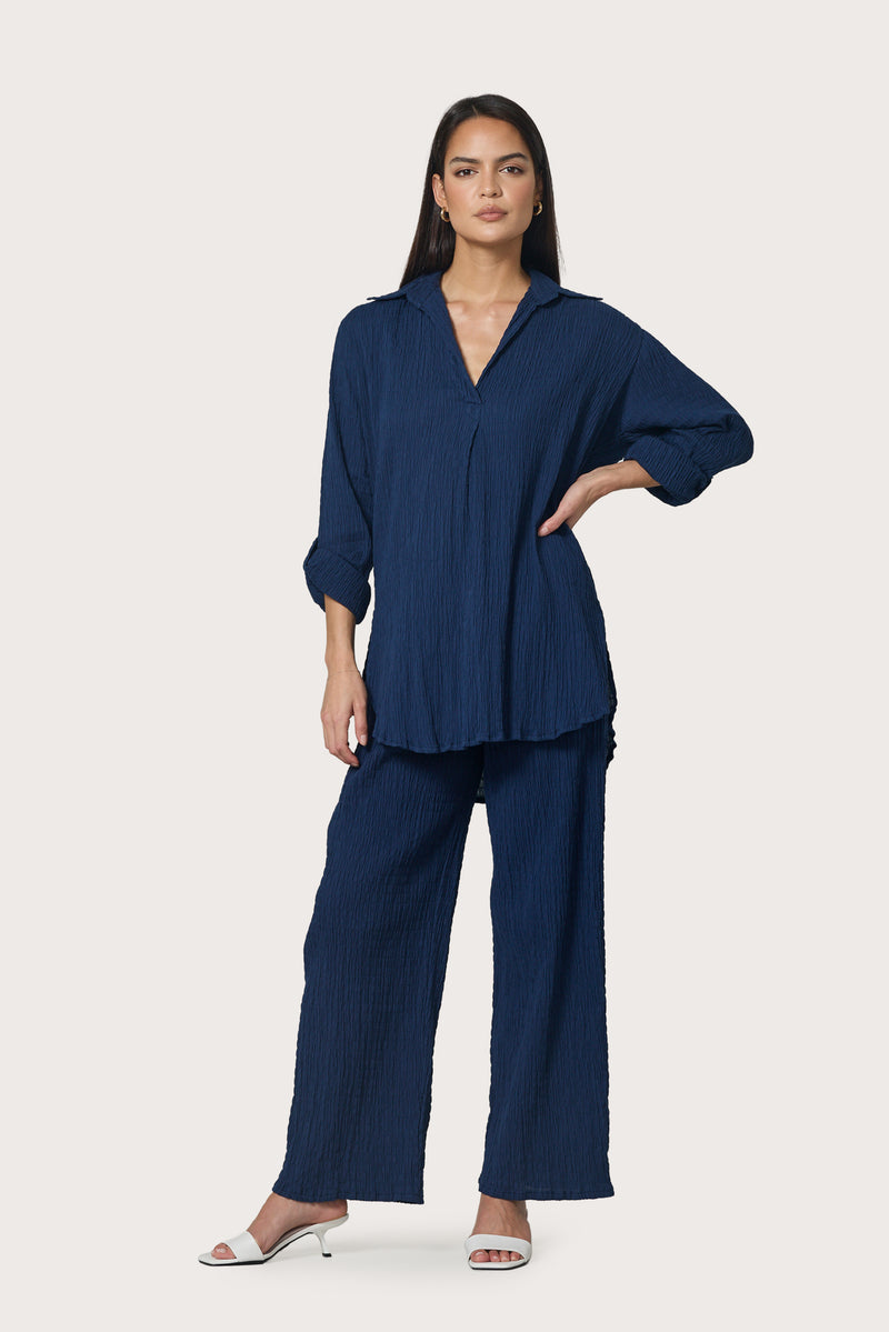 Lusana Slip On Pant- Indigo ***FINAL SALE***-Hand In Pocket