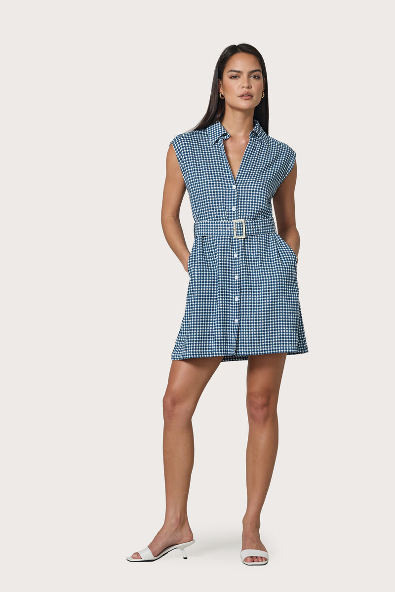 Lusana Kelly Dress - Gingham Dress-Hand In Pocket