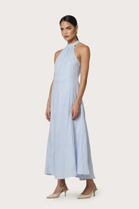 Lusana Piper Dress - Misty Blue-Hand In Pocket