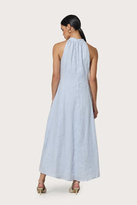 Lusana Piper Dress - Misty Blue-Hand In Pocket