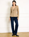 Line + Dot Atleigh Sweater- Oatmeal-Hand In Pocket