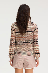 Allison Miller Cardigan -Terracotta-Hand In Pocket
