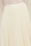 Lucy Paris Billie Pleated Skirt - Cream-Hand In Pocket