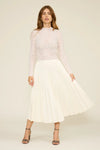 Lucy Paris Billie Pleated Skirt - Cream-Hand In Pocket
