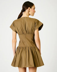 Line + Dot Hamish Mini Dress - Mocha-Hand In Pocket