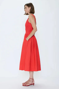 Pistola Alessia Dress - Maraschino-Hand In Pocket