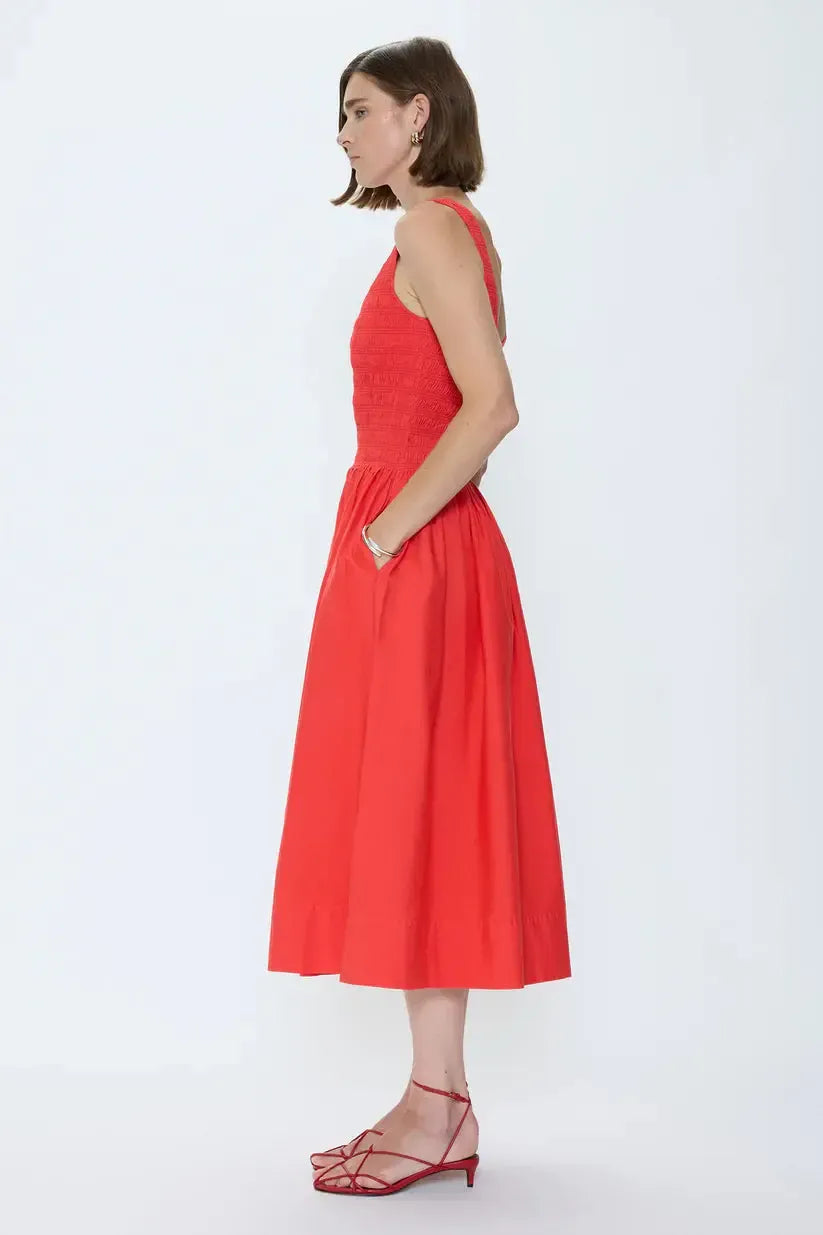 Pistola Alessia Dress - Maraschino-Hand In Pocket