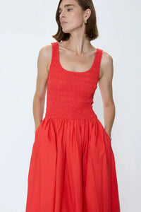 Pistola Alessia Dress - Maraschino-Hand In Pocket