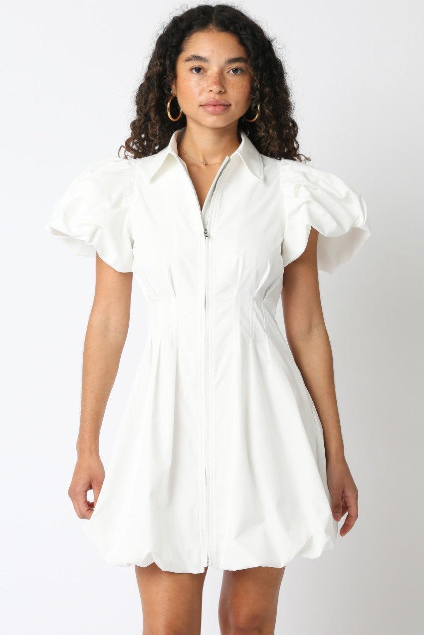 Melissa Dress- White-Hand In Pocket