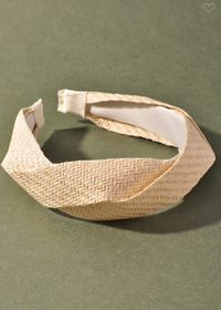 Whitney Straw Headband-Natural ***FINAL SALE***-Hand In Pocket