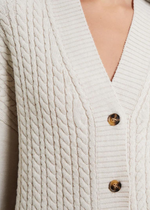 French Connection Babysoft Cable Knit Cardigan ***FINAL SALE***-Hand In Pocket