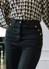 Cleobella Heather Slit Pants - Black-Hand In Pocket