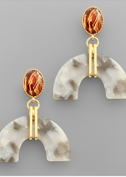 Virgo Earrings-Grey-Hand In Pocket