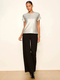 Sanctuary Shine Perfect Tee - Liquid Silver-Hand In Pocket