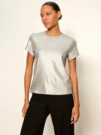 Sanctuary Shine Perfect Tee - Liquid Silver-Hand In Pocket