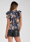 Elan Sadie Print Top-Blue ***FINAL SALE***-Hand In Pocket