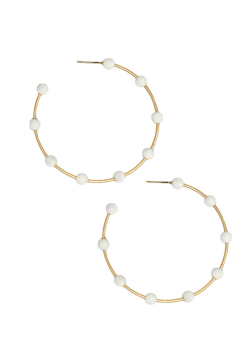 Remi Hoops-White-Hand In Pocket