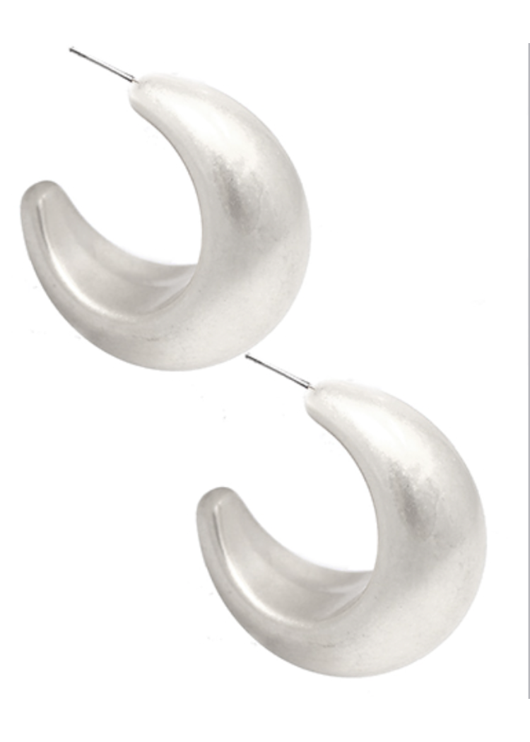 Dani Metal Hoops-Silver-Hand In Pocket