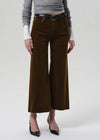 Citizens of Humanity Lyra Wide Leg Crop Pant in Corduroy - Manuka