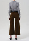 Citizens of Humanity Lyra Wide Leg Crop Pant in Corduroy - Manuka