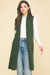 Francesca Sleeveless Vest - Pine Green-Hand In Pocket