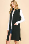 Francesca Sleeveless Vest - Black-Hand In Pocket