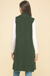 Francesca Sleeveless Vest - Pine Green-Hand In Pocket