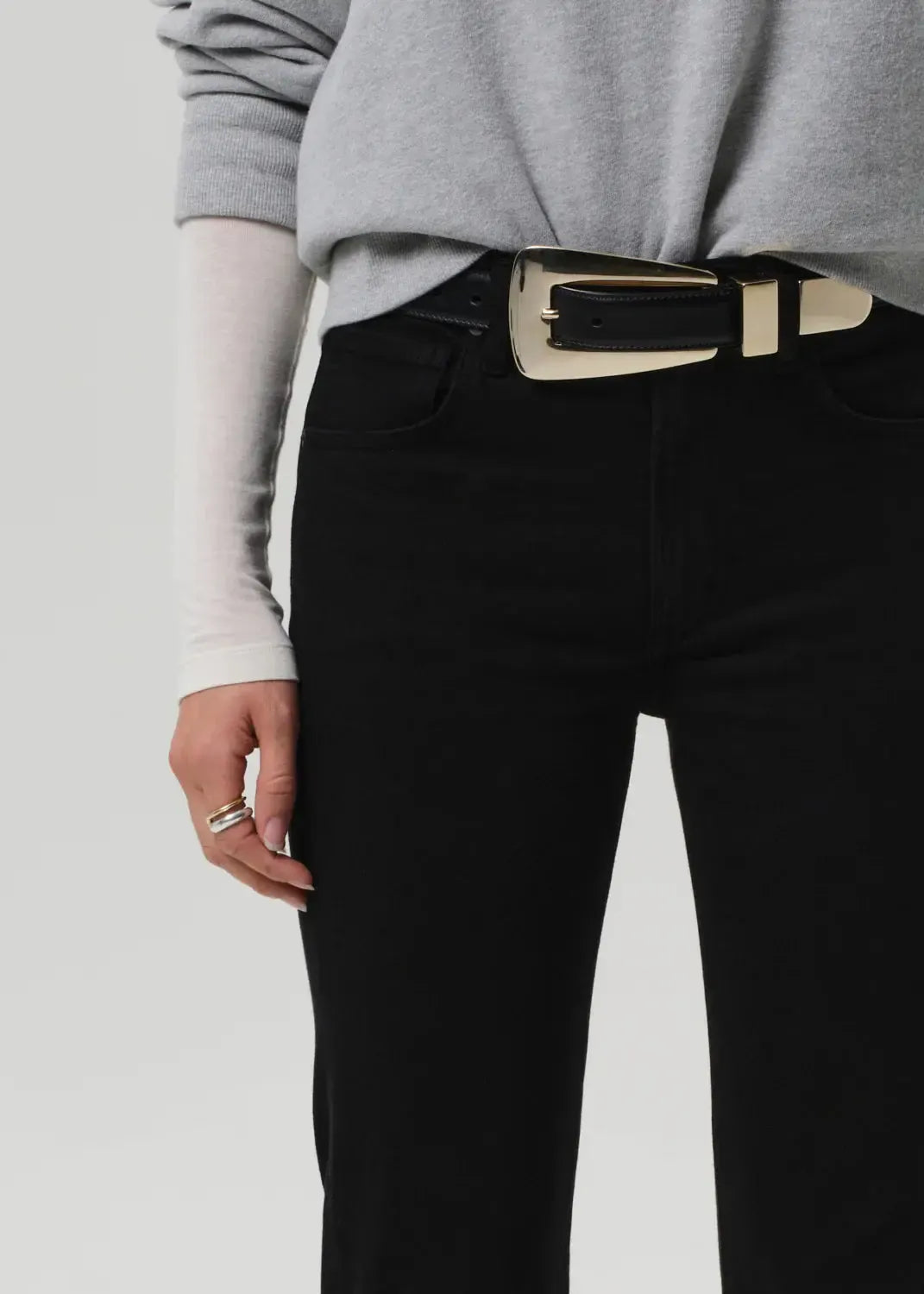 Citizens of Humanity Isola Slimcut- Plush Black-Hand In Pocket