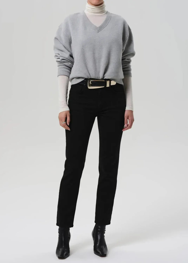 Citizens of Humanity Isola Slimcut- Plush Black-Hand In Pocket