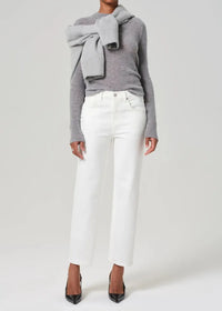 Citizens of Humanity Palma Straight Jean - Soft White-Hand In Pocket