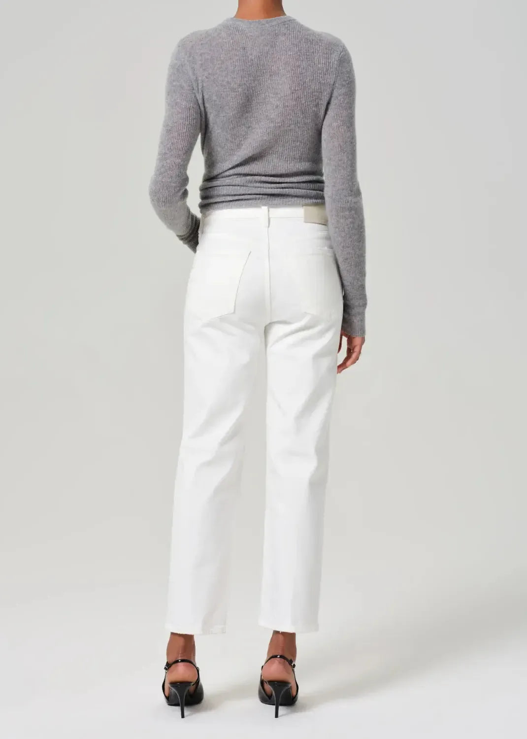 Citizens of Humanity Palma Straight Jean - Soft White-Hand In Pocket