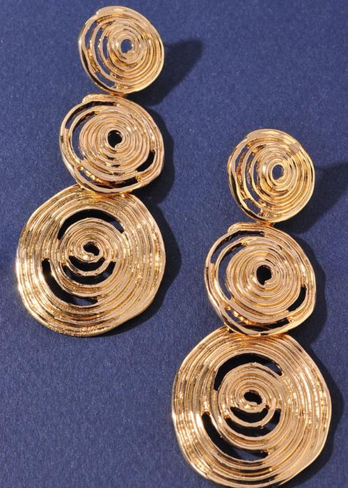 Penny Abstract Drop-Gold-Hand In Pocket