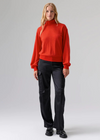 Sanctuary Ruched Sleeve Turtleneck Top - Lipstick *** FINAL SALE ***-Hand In Pocket