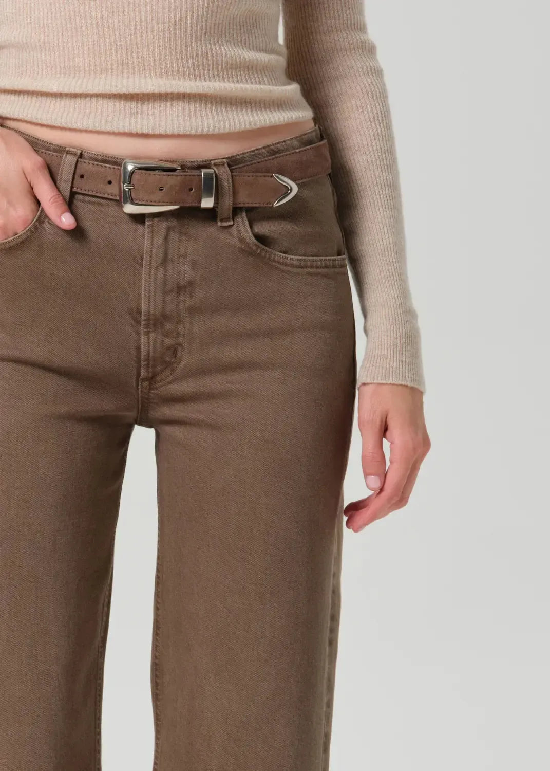 Citizens of Humanity Palma Straight - Cocoa-Hand In Pocket