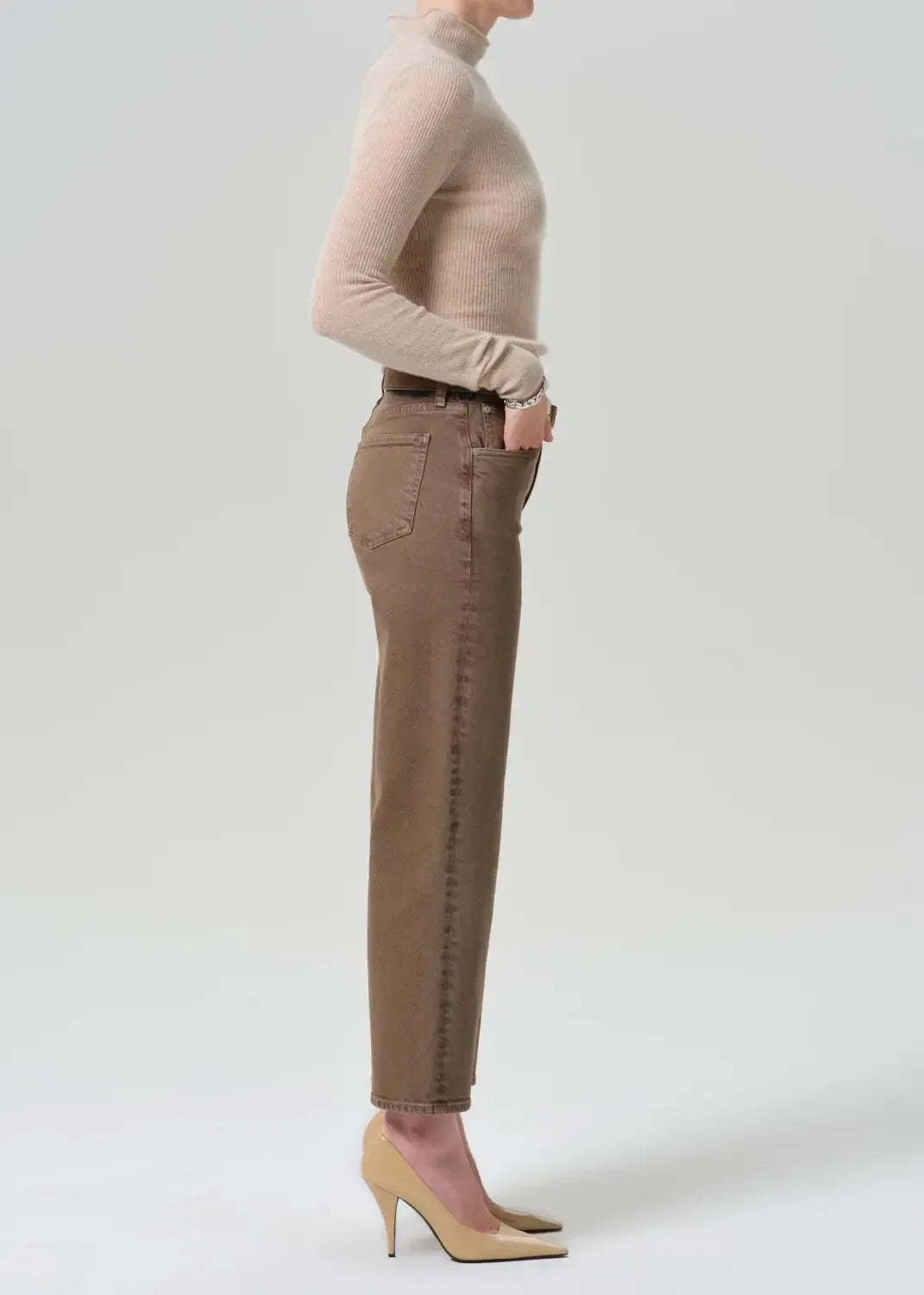 Citizens of Humanity Palma Straight - Cocoa-Hand In Pocket