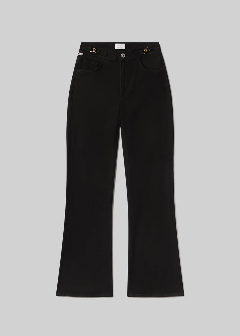 Citizens of Humanity Kimberly Flare with Horsebit Jean - Rich Black-Hand In Pocket