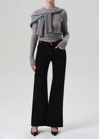 Citizens of Humanity Kimberly Flare with Horsebit Jean - Rich Black-Hand In Pocket