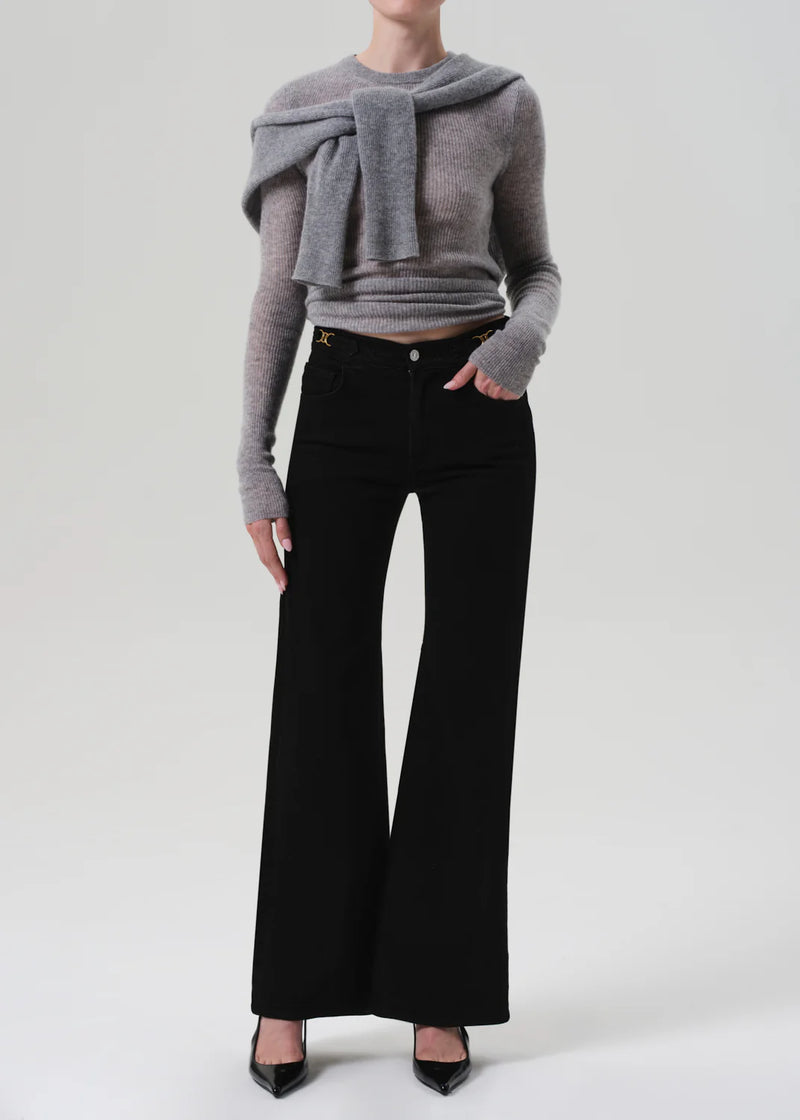 Citizens of Humanity Kimberly Flare with Horsebit Jean - Rich Black-Hand In Pocket