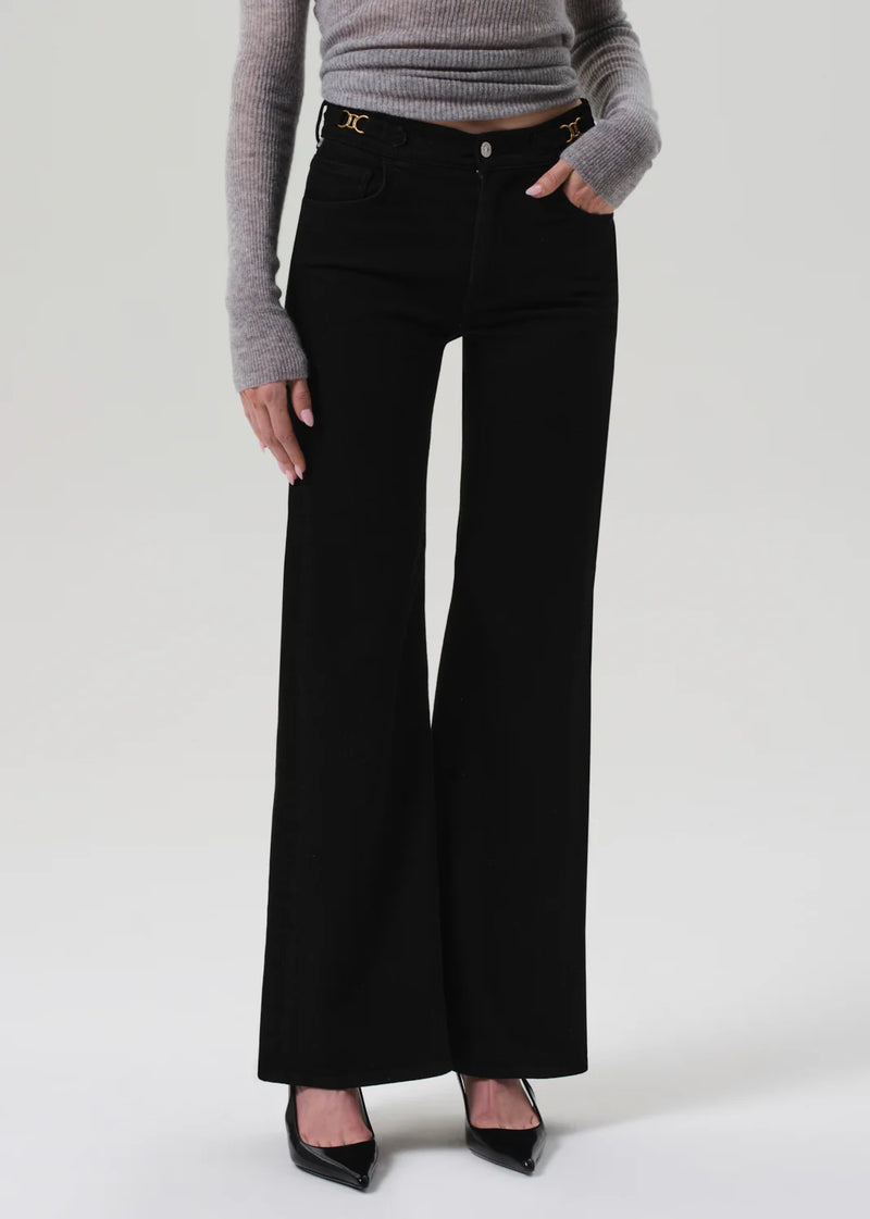 Citizens of Humanity Kimberly Flare with Horsebit Jean - Rich Black-Hand In Pocket