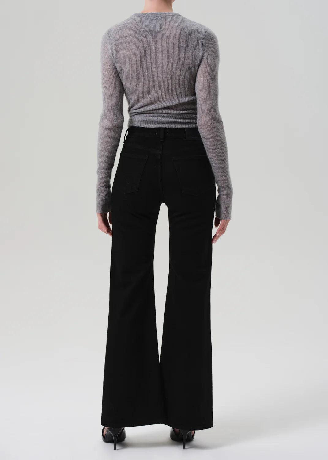 Citizens of Humanity Kimberly Flare with Horsebit Jean - Rich Black-Hand In Pocket