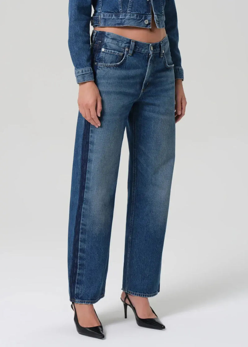 Citizens of Humanity Lindz Easy Straight w/ Tuxedo Stripe - Liro-Hand In Pocket