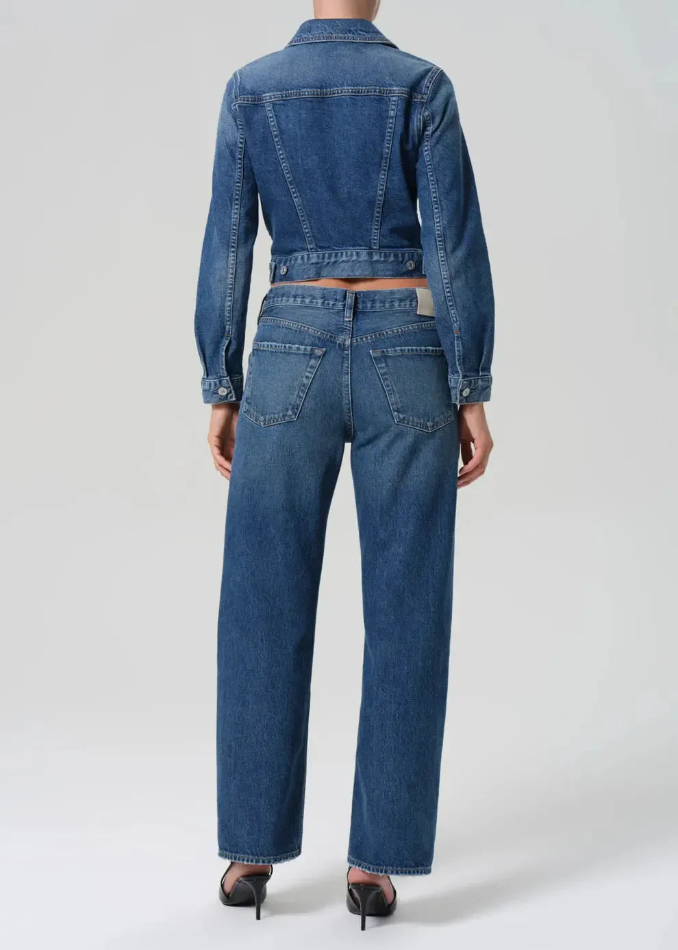 Citizens of Humanity Lindz Easy Straight w/ Tuxedo Stripe - Liro-Hand In Pocket